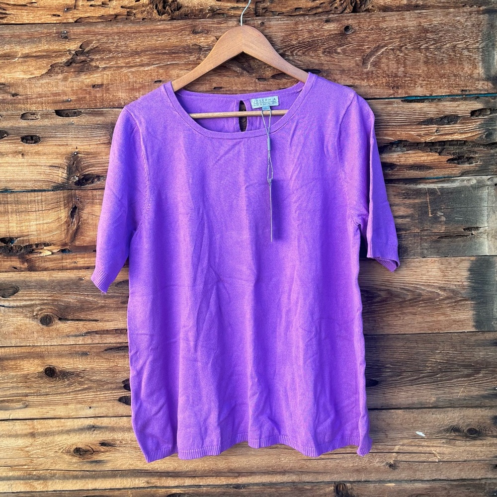JOSEPH A | NWT Vibrant Purple Knit Sweater Top XL